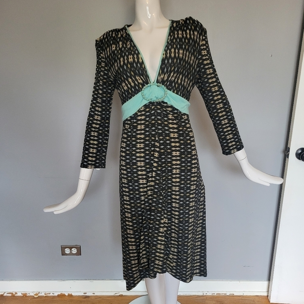 Eva Franco Printed Dress With Belt Detail, VGUC, Size 6